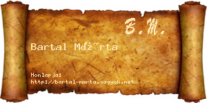 Bartal Márta névjegykártya