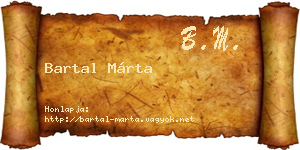 Bartal Márta névjegykártya
